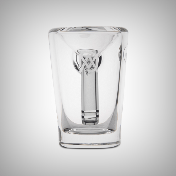 Compact glass bubbler by MJ Arsenal with left-side carb