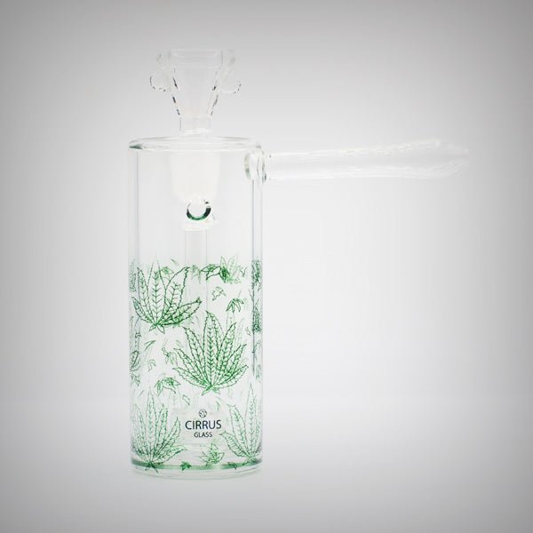 Compact glass water pipe in Rainbow design