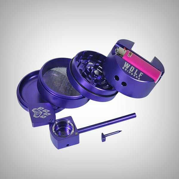 Compact grinder with built-in pipe and removable swivel cover