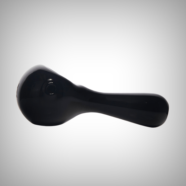Compact handcrafted glass hand pipe with deep bowl