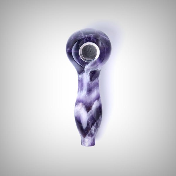 Crystal spoon pipe by Astral Project on white background