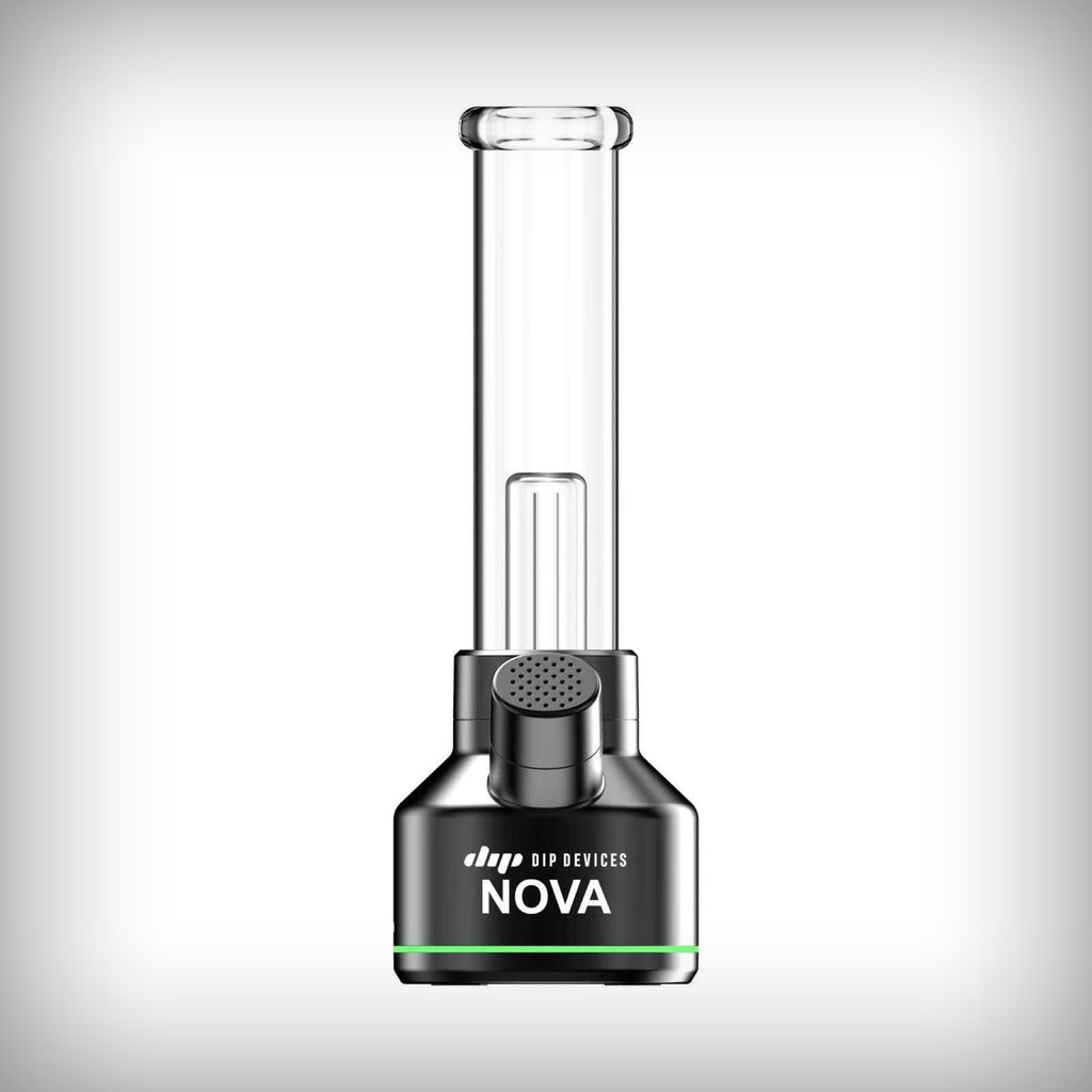 Dip Devices Nova Electric Bong in black with clear glass tube