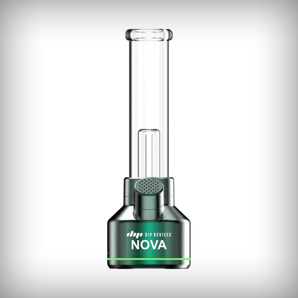 Dip Devices Nova Electric Bong in green with clear glass tube