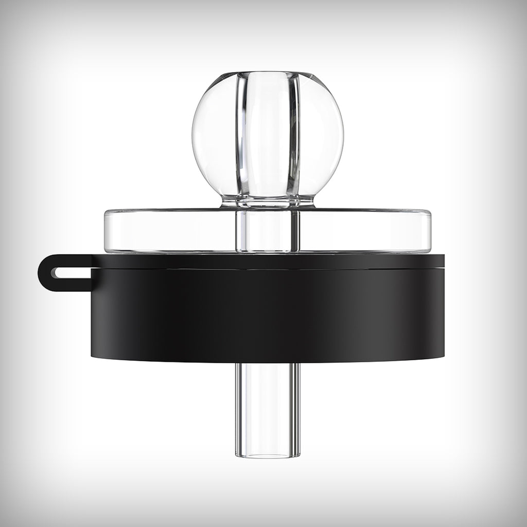 Dr. Dabber XS glass carb cap with silicone seal and leash
