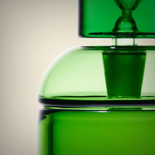 Emerald Vesper Gravity Bong with compact tabletop design