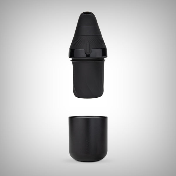 Exploded view of Puffco Proxy Core Kit with chamber, Core Cup, Joystick Cap, and ceramic pearls