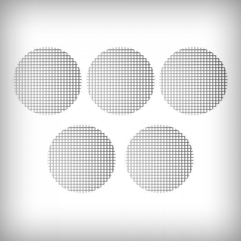 Five round stainless steel mesh screens for the VIVANT VLeaF vaporizer