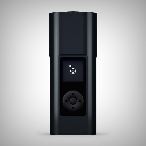 Front view of Arizer Solo III V2.0 portable vaporizer with illuminated display