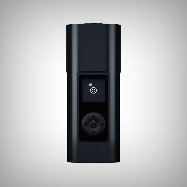 Full front view of dark Arizer Solo III V2.0 portable vaporizer