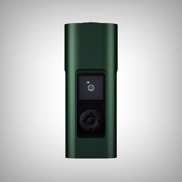 Full front view of green Arizer Solo III V2.0 portable vaporizer