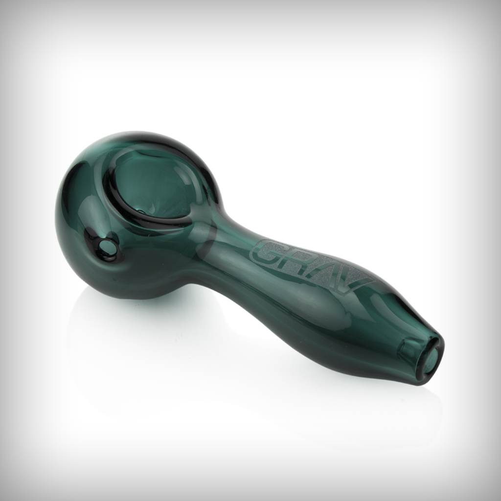 GRAV Classic Spoon Lake Green glass hand pipe