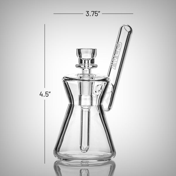 GRAV Hourglass Pocket Bubbler compact glass bubbler