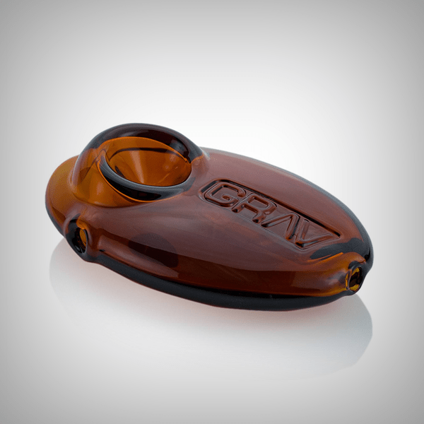 GRAV Pebble Spoon Pipe in polished glass finish