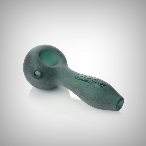 GRAV Sandblasted Spoon Pipe with frosted matte glass finish