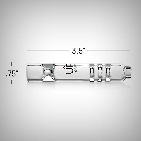GRAV Upline Taster dimensions showing 3.5-inch length
