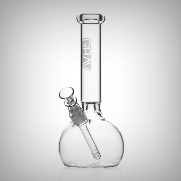 GRAV glass water bong in 7 inch, 9.5 inch, and 12 inch sizes