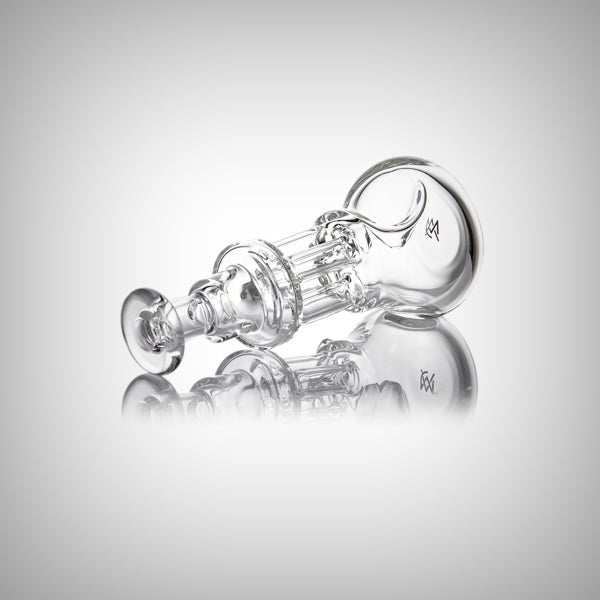 Geometric borosilicate glass spoon pipe by MJ Arsenal