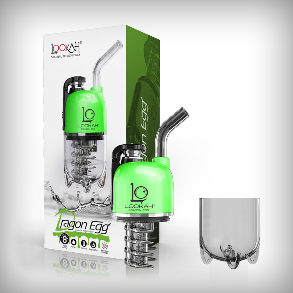 Green LOOKAH Dragon Egg electric dab rig with retail packaging