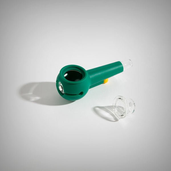 Green The Pipe by Weday with integrated cap removed and bowl visible