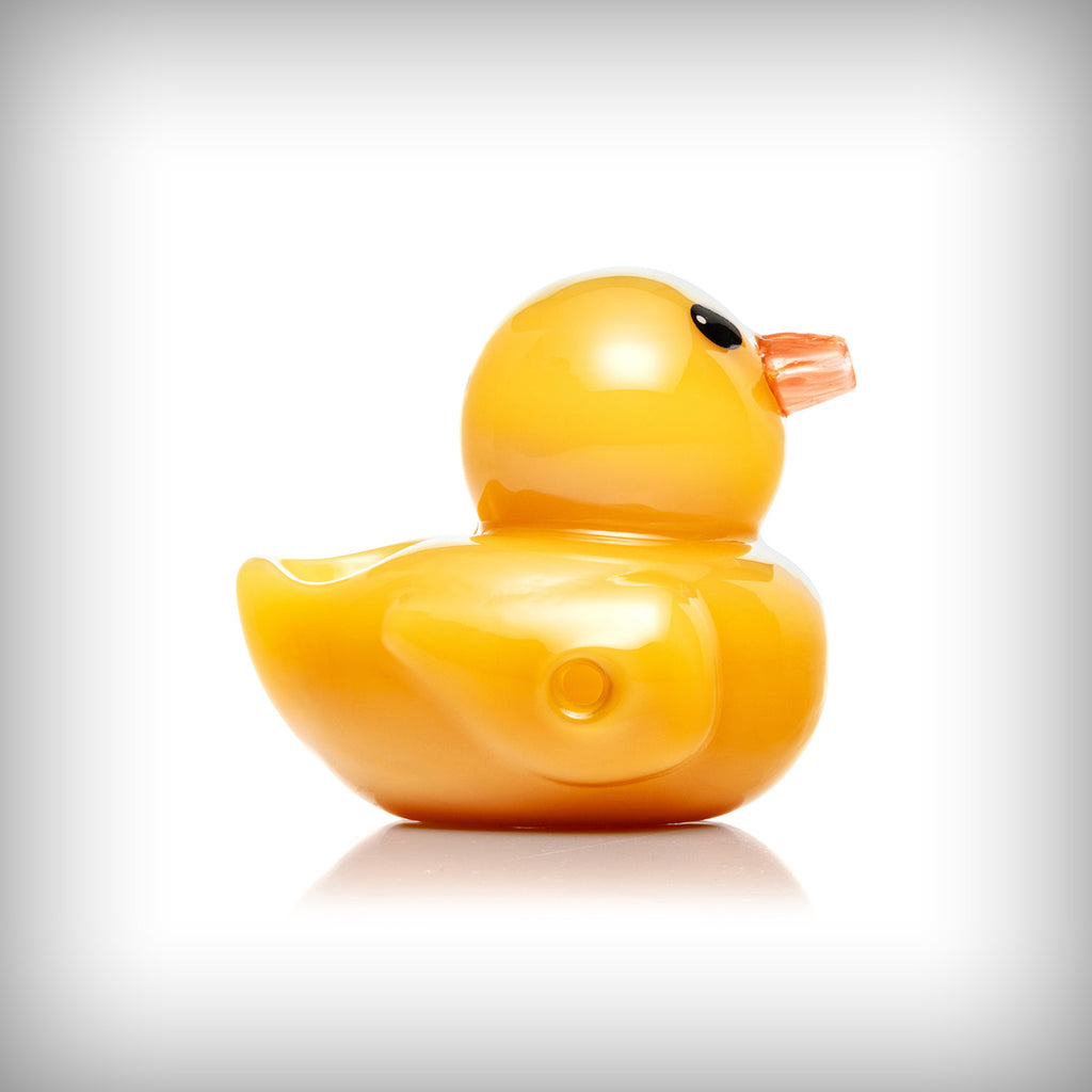 HEMPER Ducky Hand Pipe angled view showing the bowl and duck-shaped design