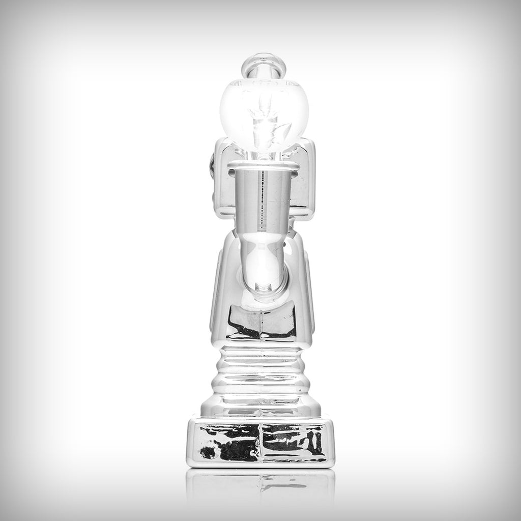 HEMPER Hi-Robot glass water pipe opposite side view showing 14mm bowl connection
