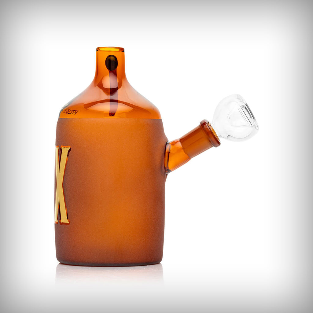 HEMPER Wild West Moonshine amber glass water pipe side profile