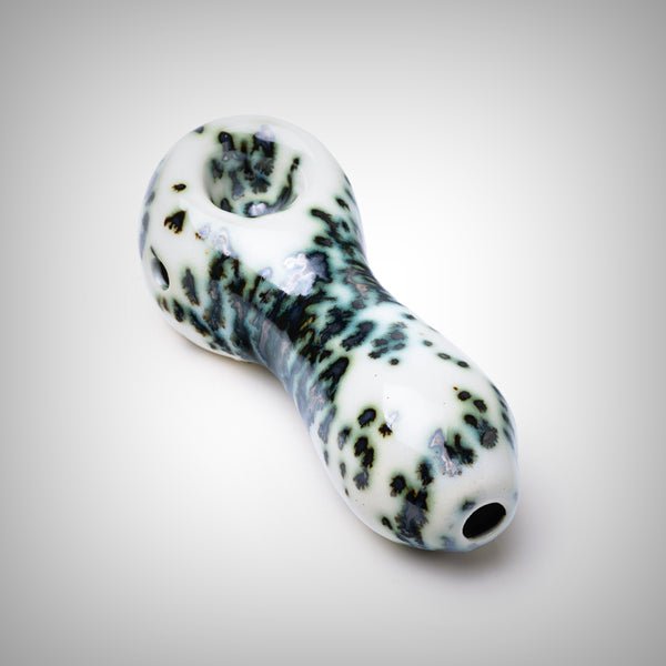 Handmade ceramic hand pipe by Stoned Potter