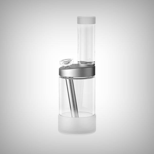 Honest Capsule Water Pipe assembled in silver