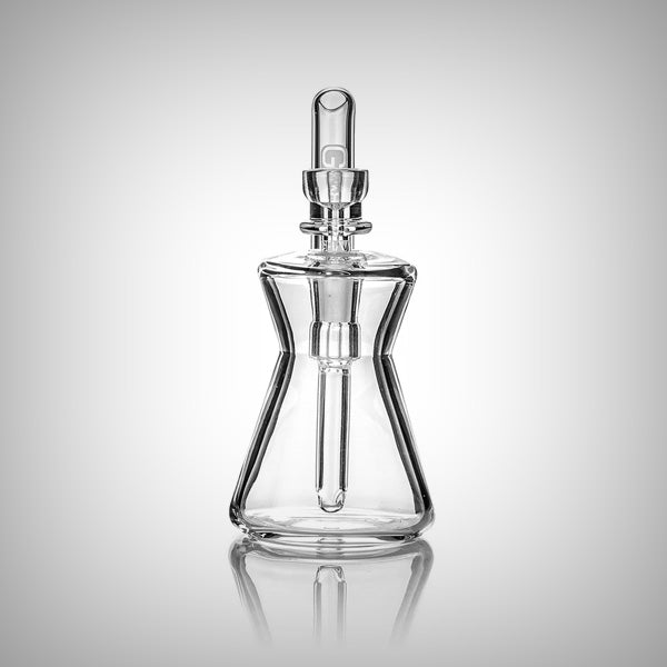 Hourglass-shaped GRAV mini pocket bubbler for flower
