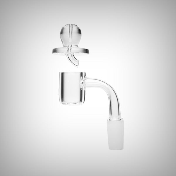 Human Grade 14mm quartz bucket with clear carb cap