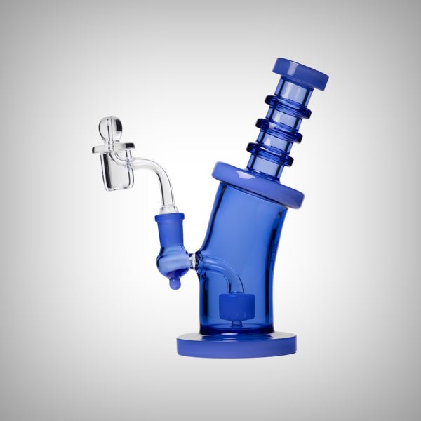 Human Grade 8-inch bent neck dab rig with showerhead percolator