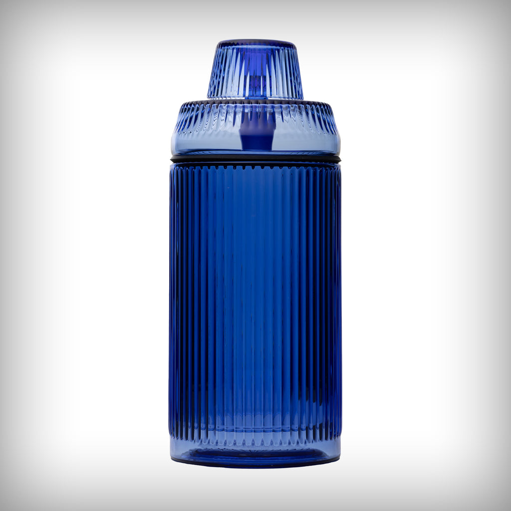 Lapis blue NWTN Home Deco Gravity Bong with fluted glass body