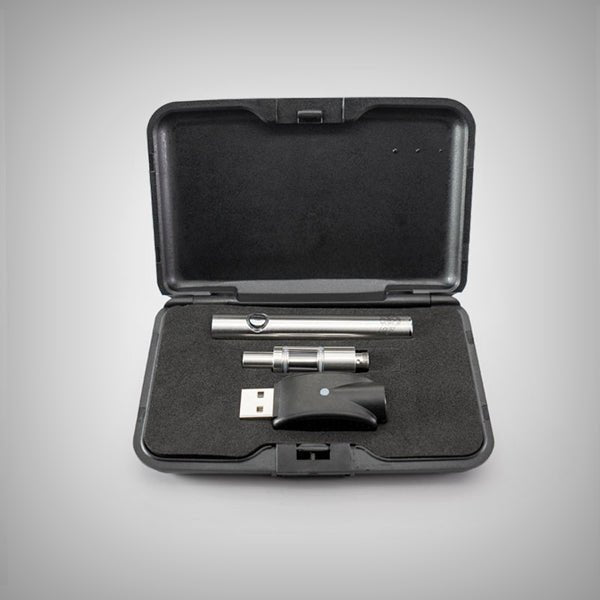 Linx Hermes 3 refillable vape pen standing beside closed carrying case
