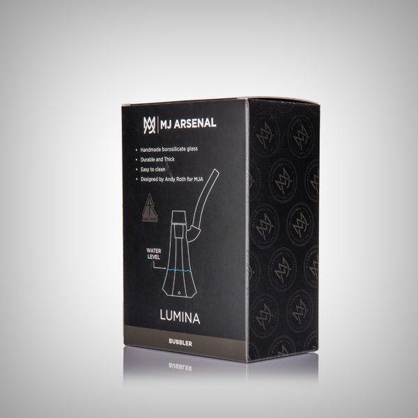 Lumina Bubbler internal percolator slot detail through clear glass base