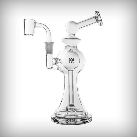 MJ Arsenal Apollo Mini Rig in clear borosilicate glass, upright view