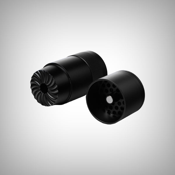 MJ Arsenal Capsule toothless grinder shown open in two sections