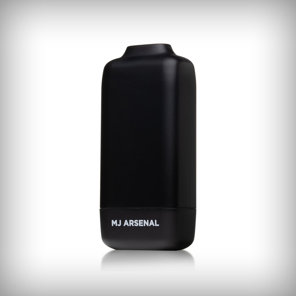 MJ Arsenal Houdini smoke filter in black Onyx finish, front view