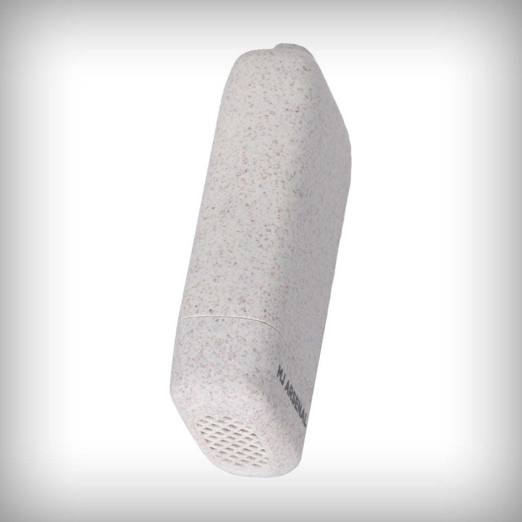 MJ Arsenal Houdini smoke filter in white textured finish, side profile