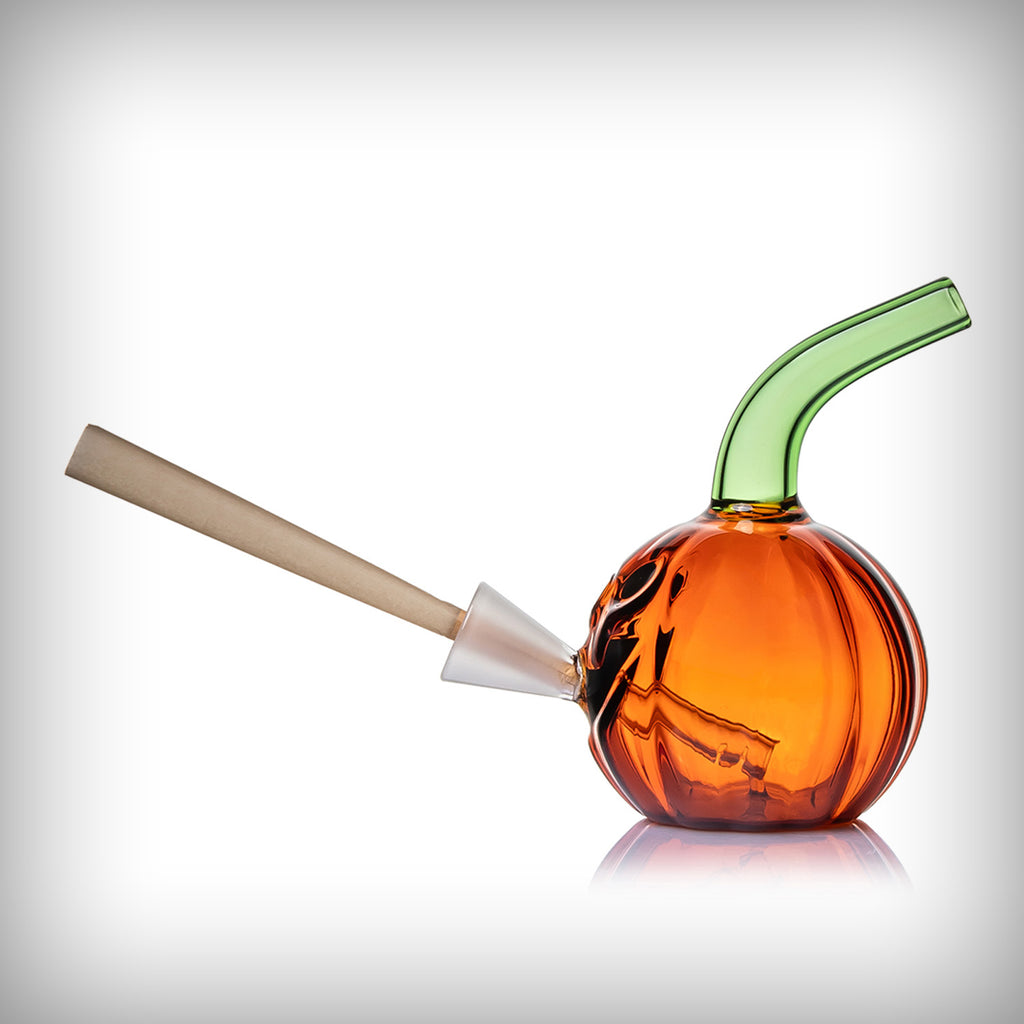 MJ Arsenal Jack O'Ripper Blunt Bubbler profile view with cone inserted into the side holder