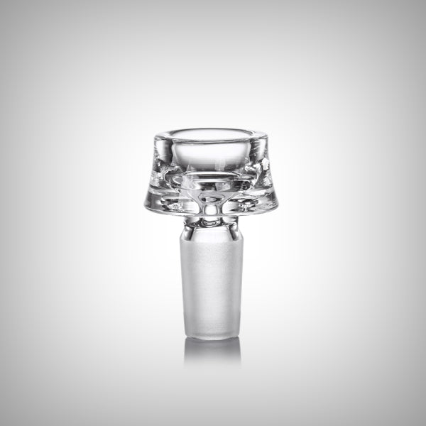 MJ Arsenal Lumina Bubbler close angled view of bowl and curved mouthpiece