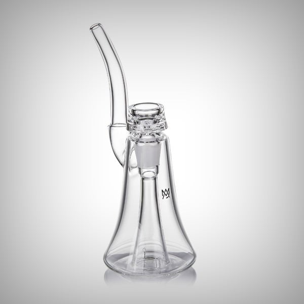 MJ Arsenal Lumina Bubbler side view with curved glass mouthpiece
