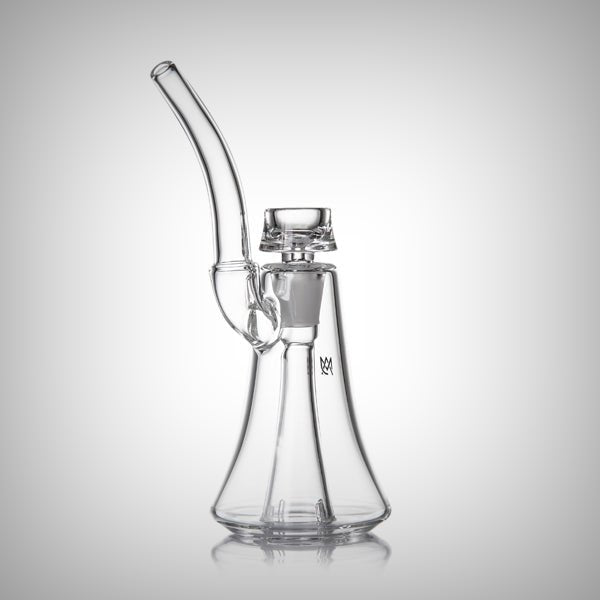 MJ Arsenal Lumina Bubbler three-quarter view with clear glass bowl