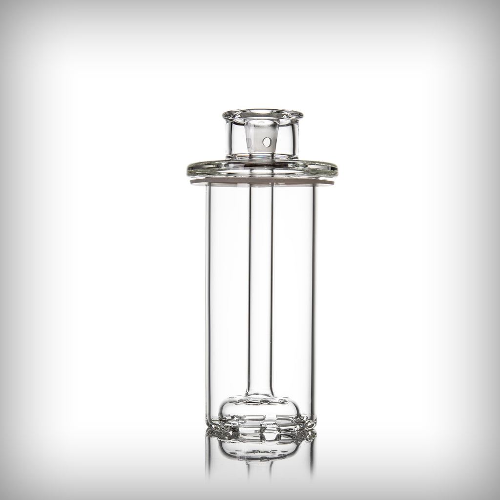 MJ Arsenal Piston Gravity Bong upright with visible internal glass core and disc percolator.