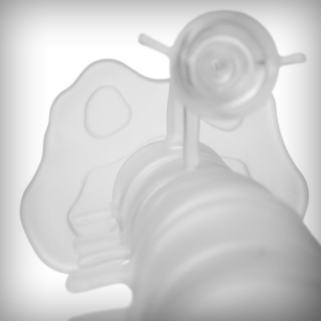 MJ Arsenal Skele-Tube frosted borosilicate glass water pipe, three-quarter view