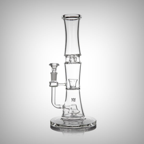 MJ Arsenal Spire clear glass water pipe with matching 14 mm bowl