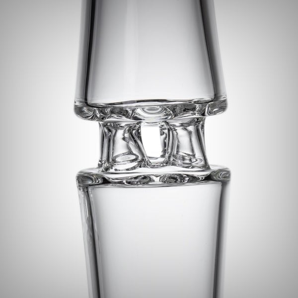 MJ Arsenal Spire close-up showing upper percolator glass detail