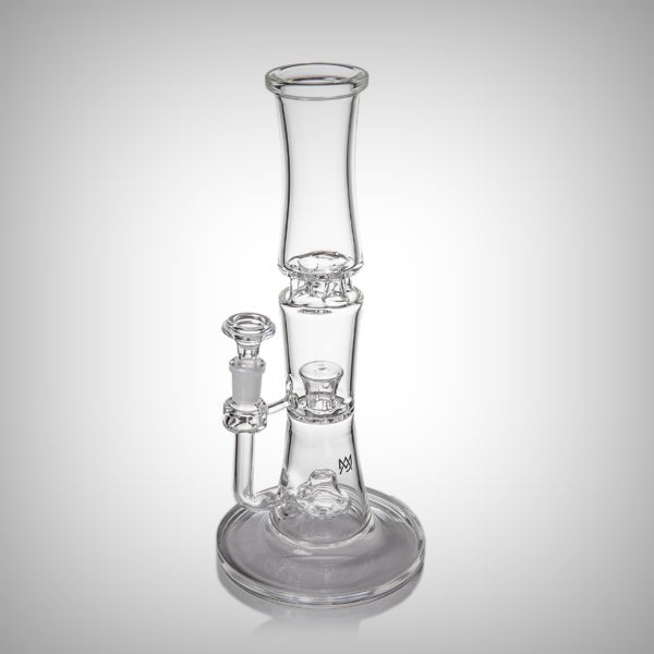 MJ Arsenal Spire glass water pipe angled view with 14 mm bowl