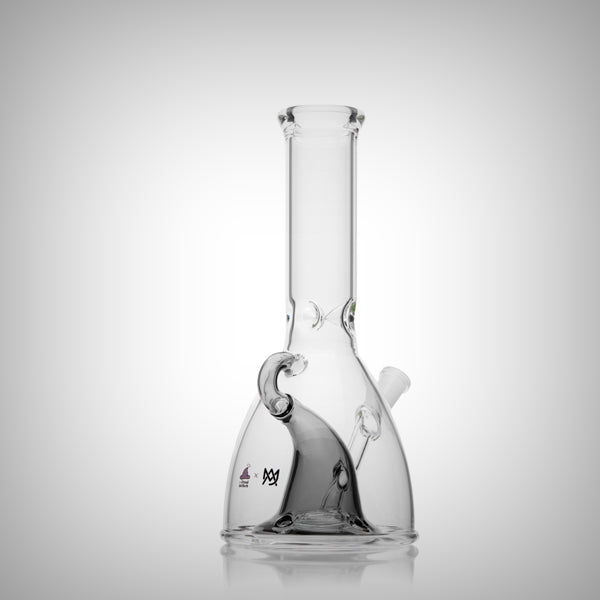 MJ Arsenal x A Good Witch A Good Bong clear glass water pipe, front view