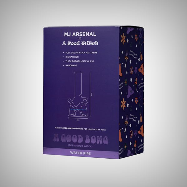MJ Arsenal x A Good Witch A Good Bong retail box, alternate packaging view