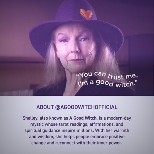 MJ Arsenal x A Good Witch collaboration information graphic featuring A Good Witch